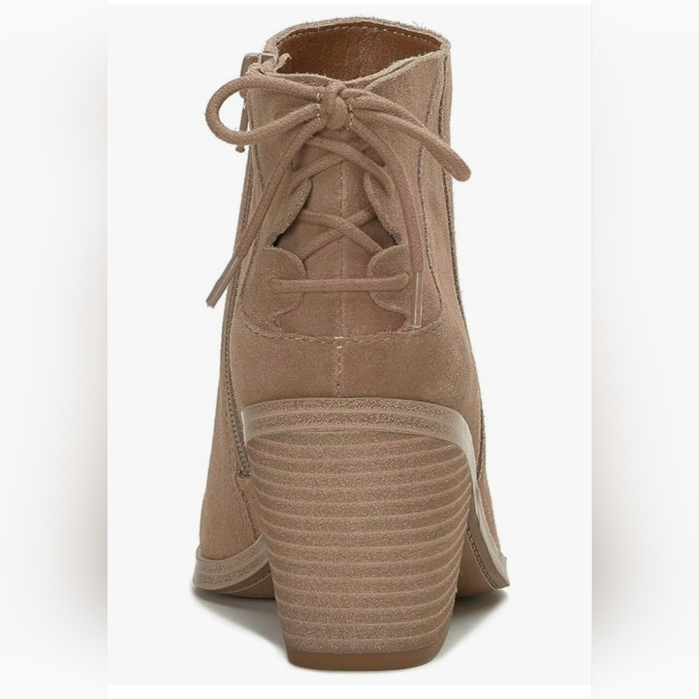New Lucky Brand womens Mikasi Lace-up Bootie Ankle Boot Suede Size 9 - Picture 4 of 12